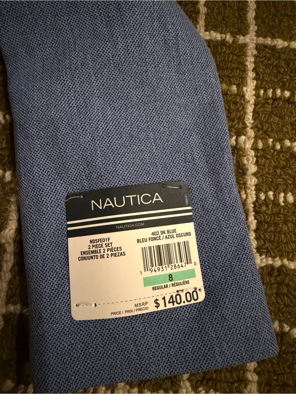 Nautica Light Blue Two-Button Sport Coat